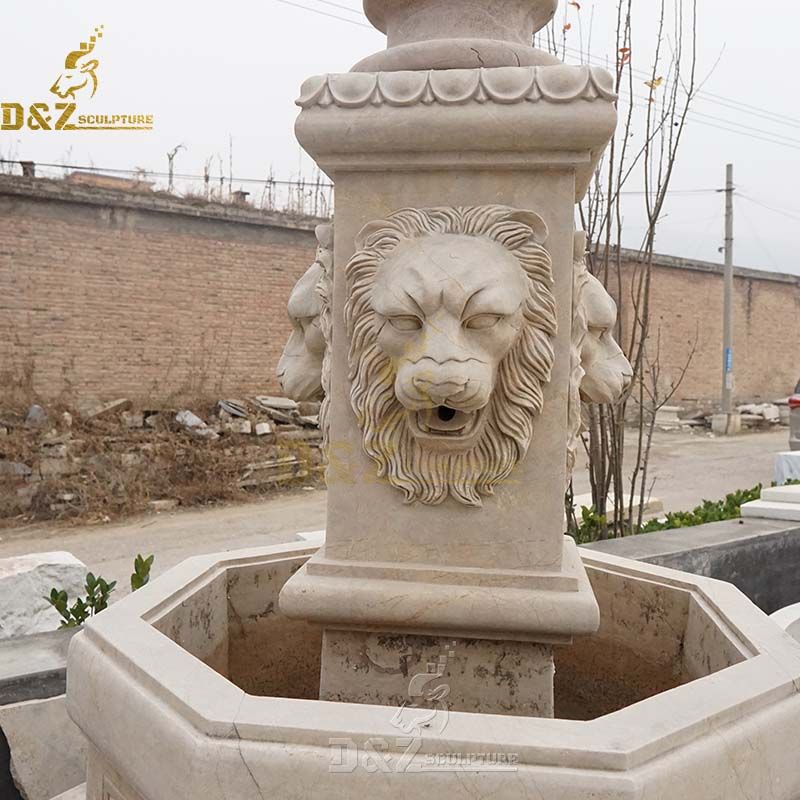 lion head water fountain outdoor
