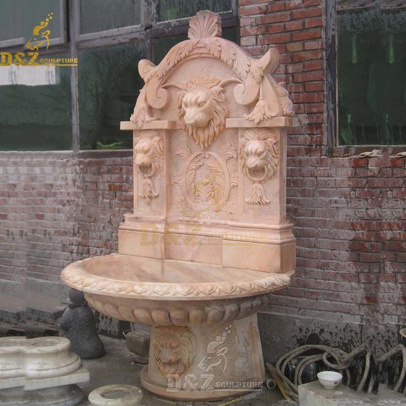 marble lion head fountain