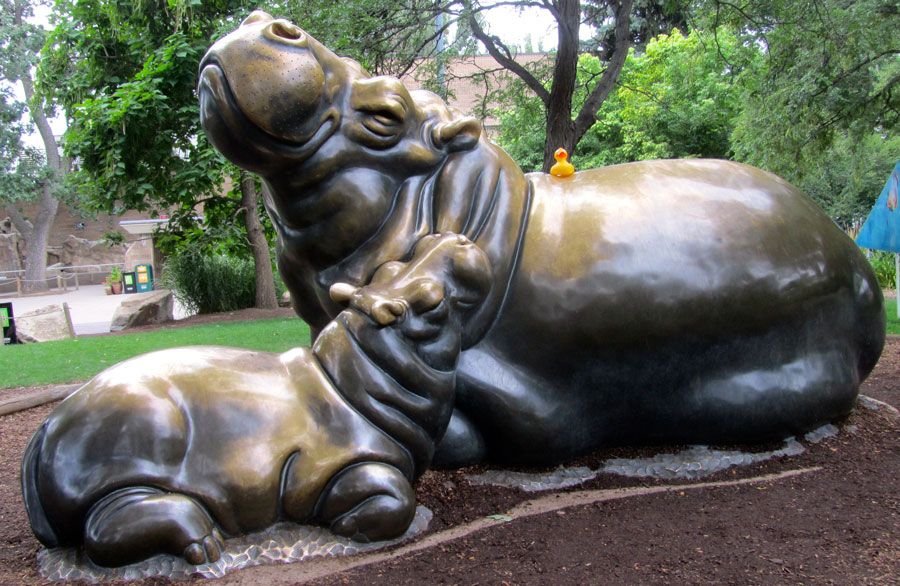 hippopotamus sculpture statue decoration