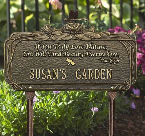 outdoor memorial plaques for garden