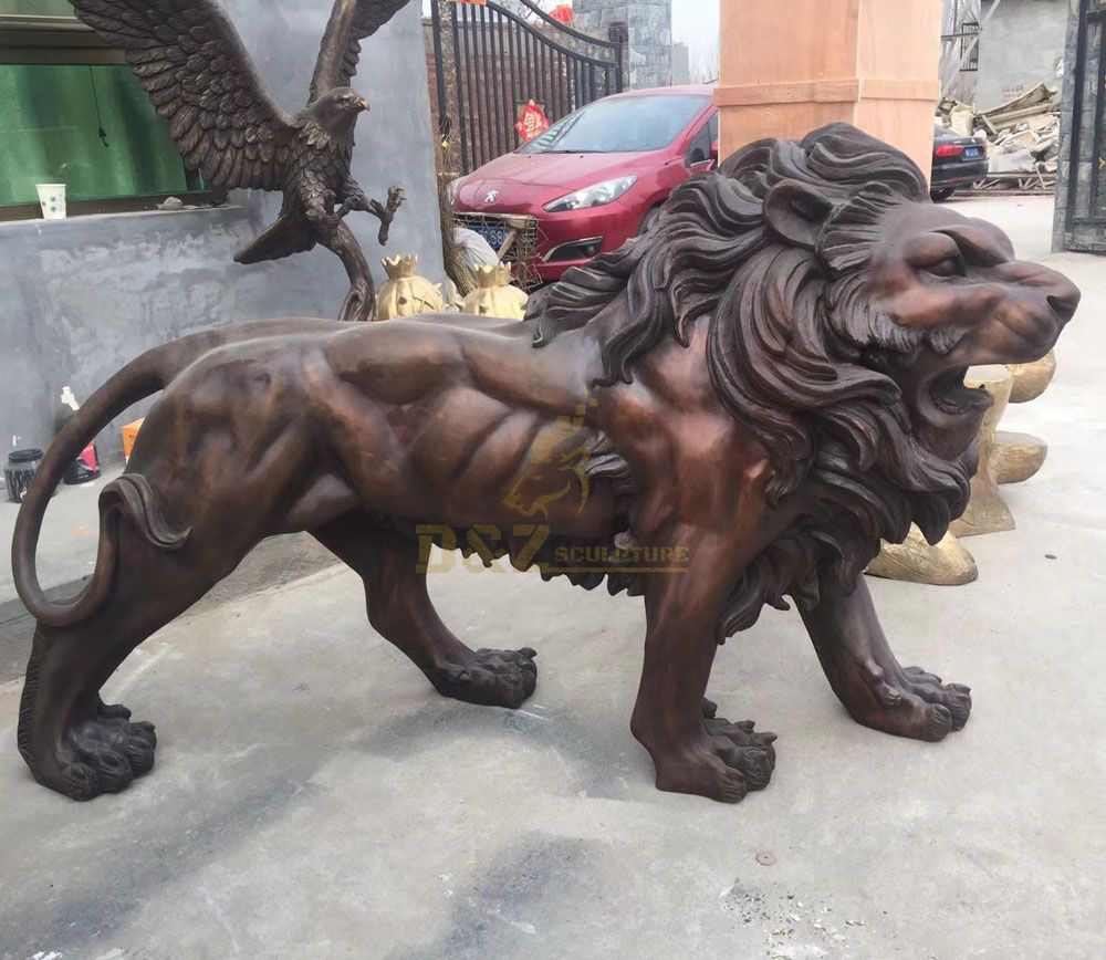 front yard lion statues