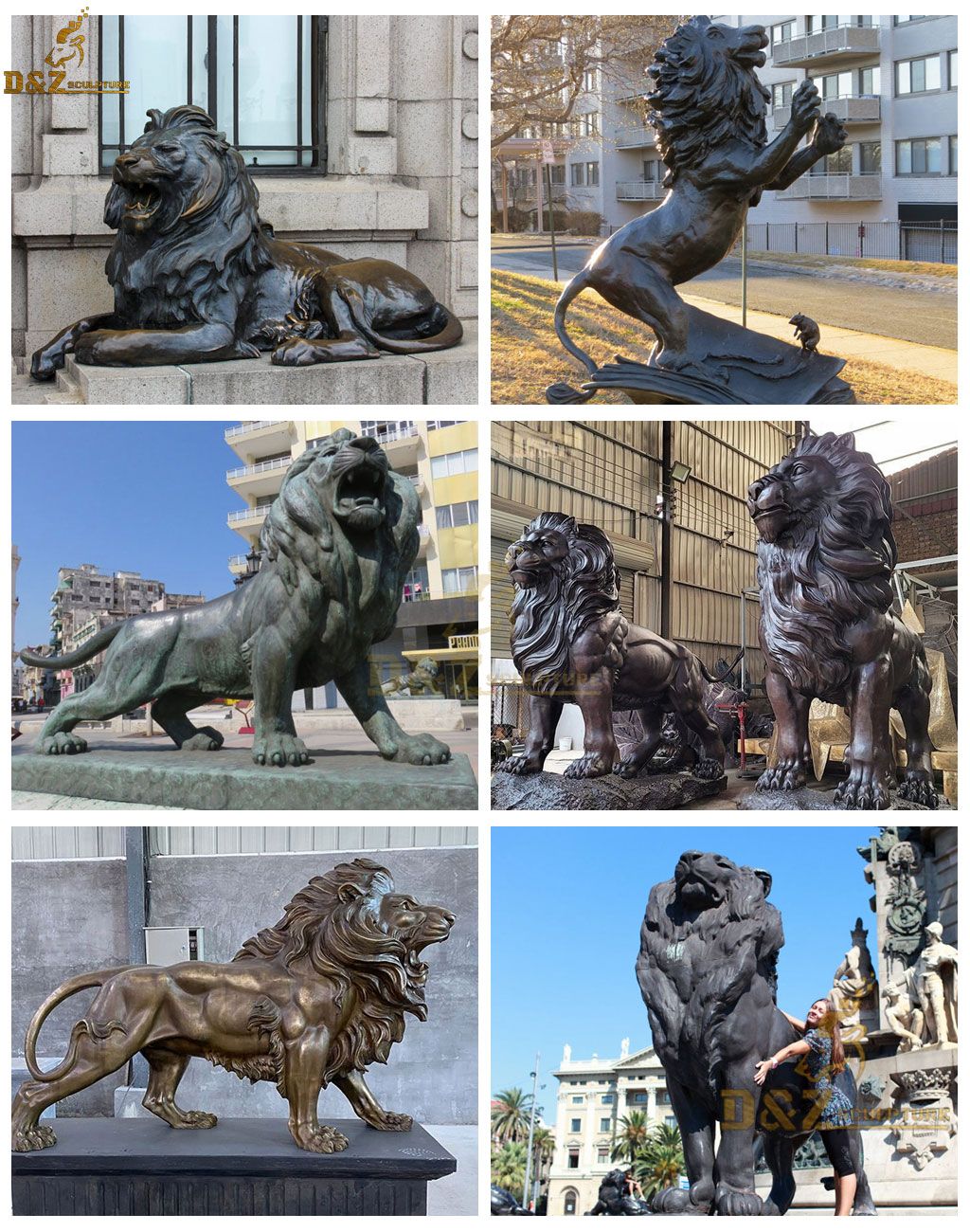 bronze lion statues for sale