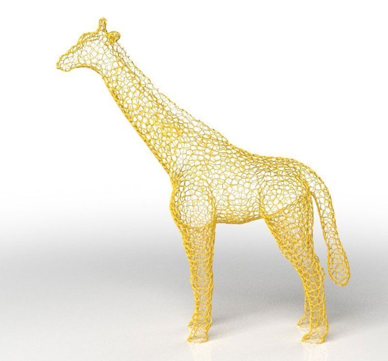 giraffe garden statue metal