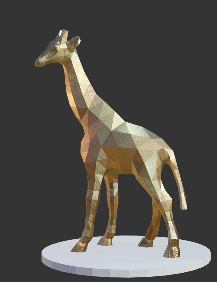 gold giraffe statue