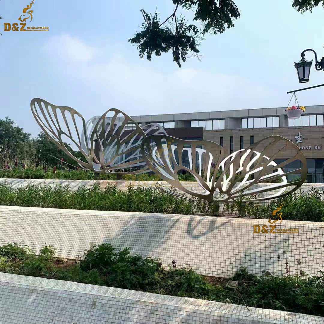 metal butterfly sculpture