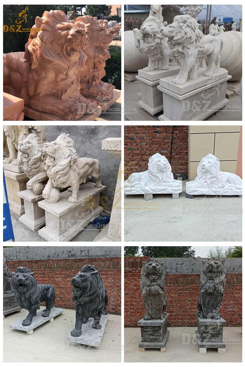 front porch lion statues