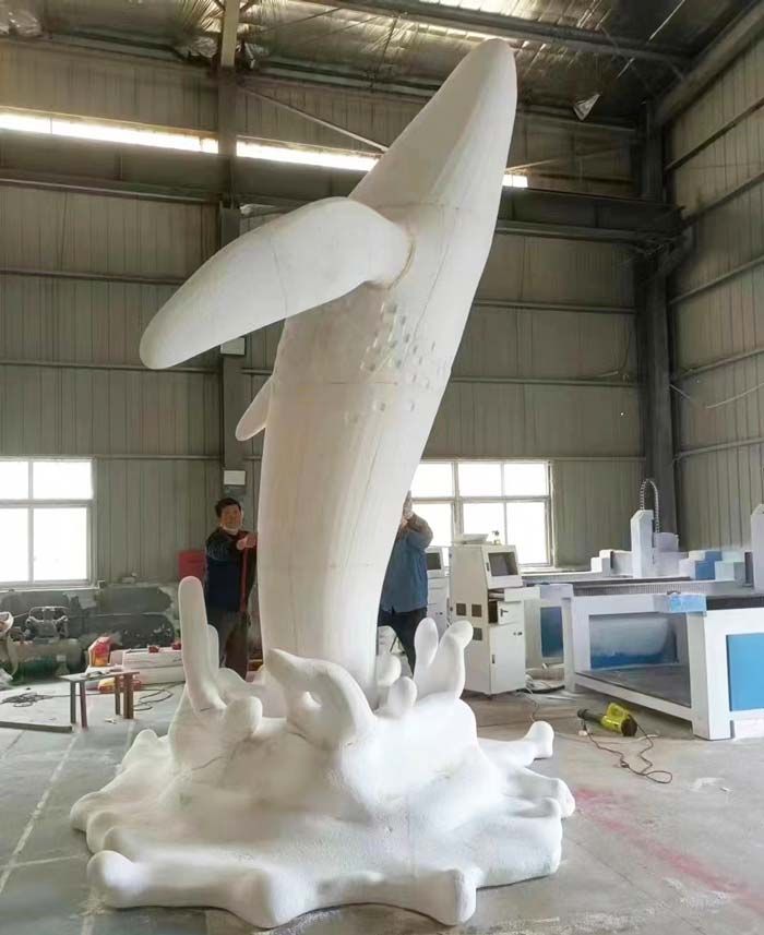 Large whale sculpture foam mold