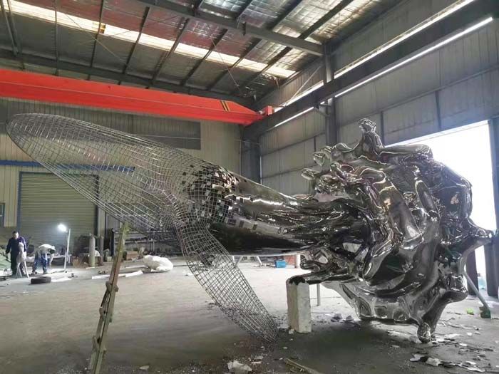  Large whale sculpture