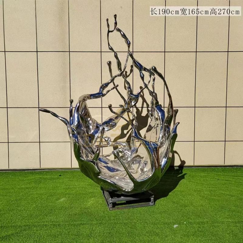 Large art metal sculpture wave series for sale stainless steel DZ-116