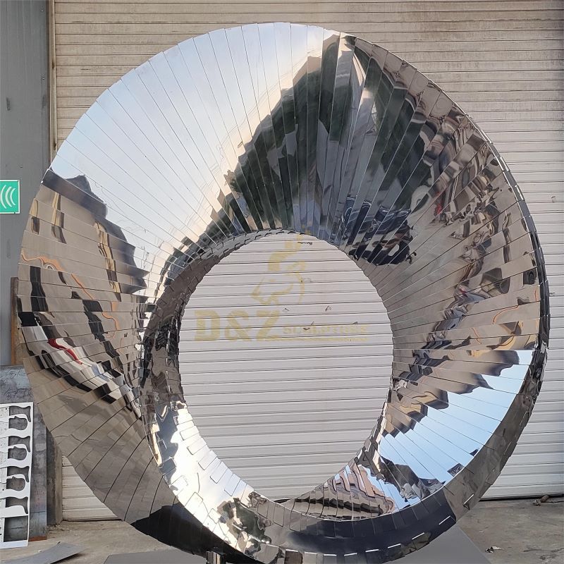 Mirror ring sculpture for sale Landscape sculpture can be customized DZ-138
