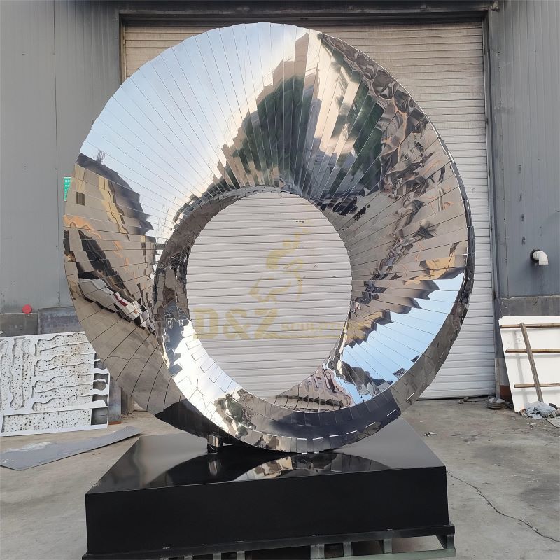 Mirror ring sculpture for sale Landscape sculpture can be customized DZ-138