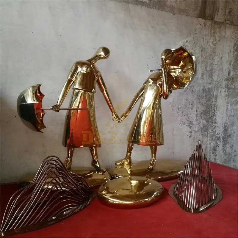 Outdoor figure sculpture abstract couple figure art decorative sculpture DZ-158