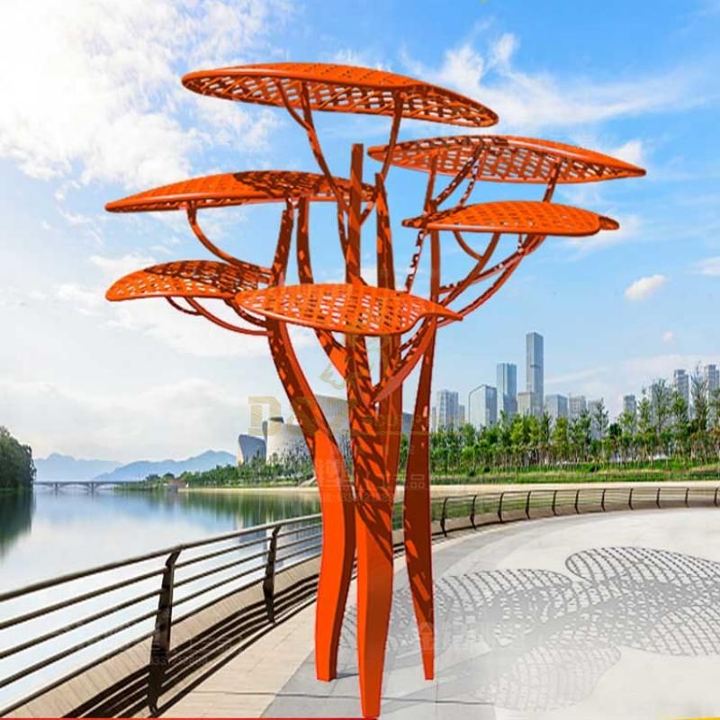 Metal sculpture large outdoor landscape tree sculpture scenic square park art decoration DZ-170