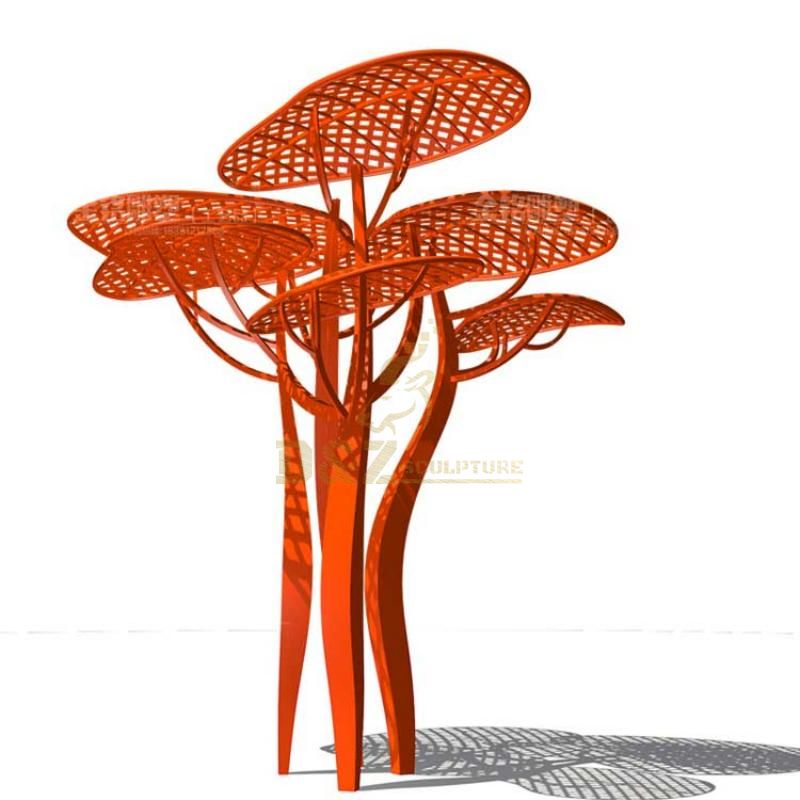 Metal sculpture large outdoor landscape tree sculpture scenic square park art decoration DZ-170