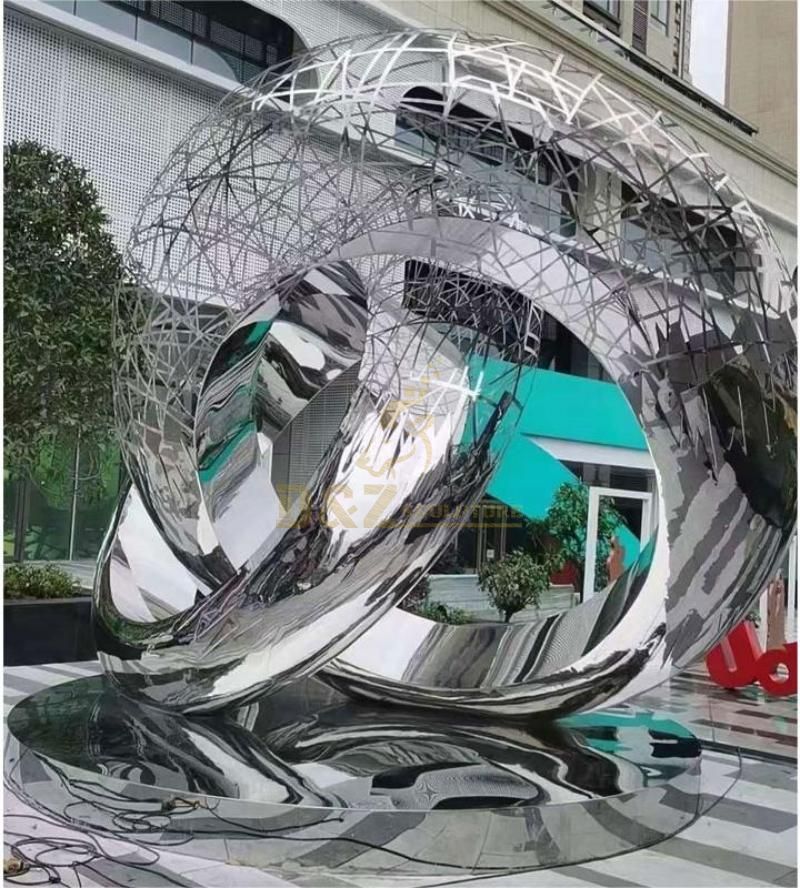 Modern art metal sculpture urban shopping mall park large decorative sculpture DZ-173