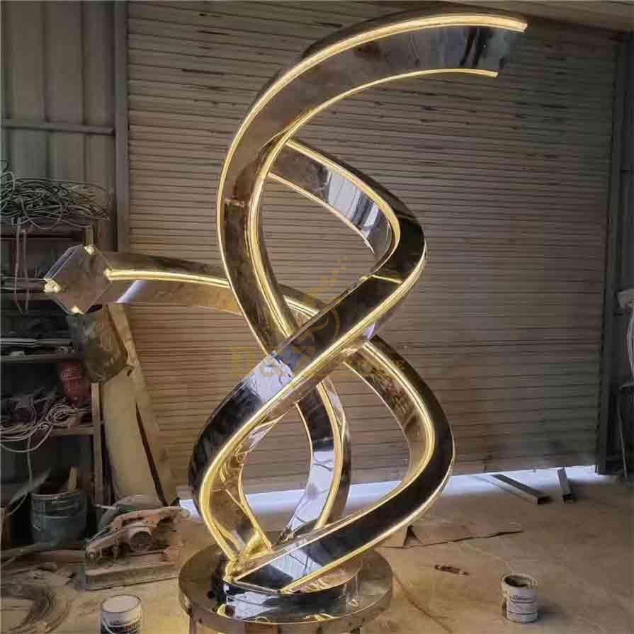 Modern metal spiral art sculpture lighting decoration DZ-277