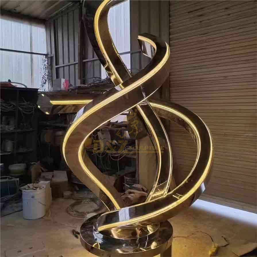 Modern metal spiral art sculpture lighting decoration DZ-277