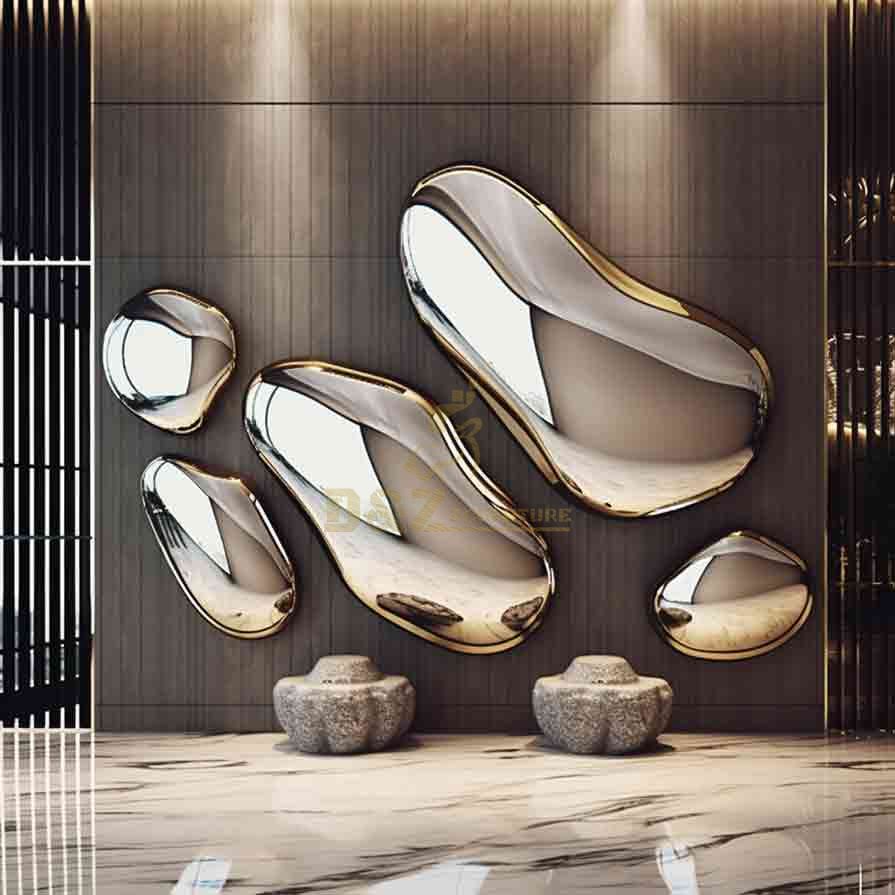 Metal wall art sculpture metal stone sculpture hotel villa wall decor DZ-279