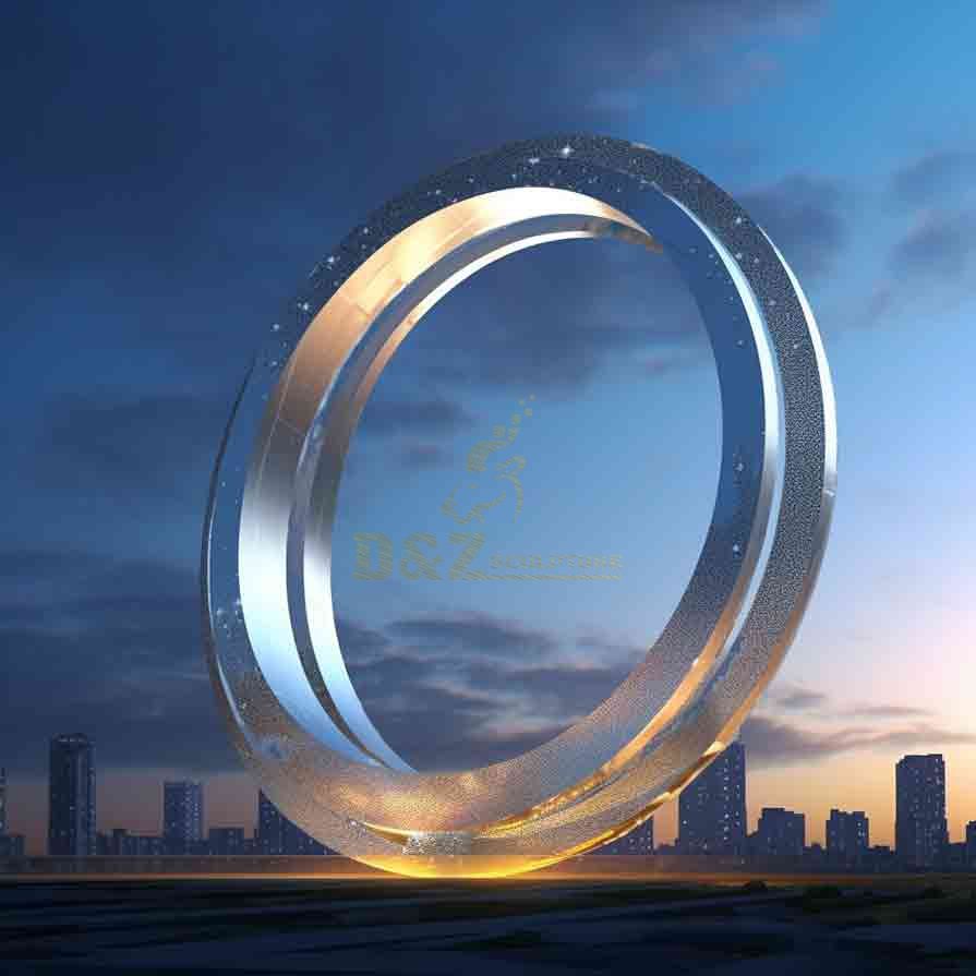 Large metal circle light starry sky sculptures urban sculpture DZ-280