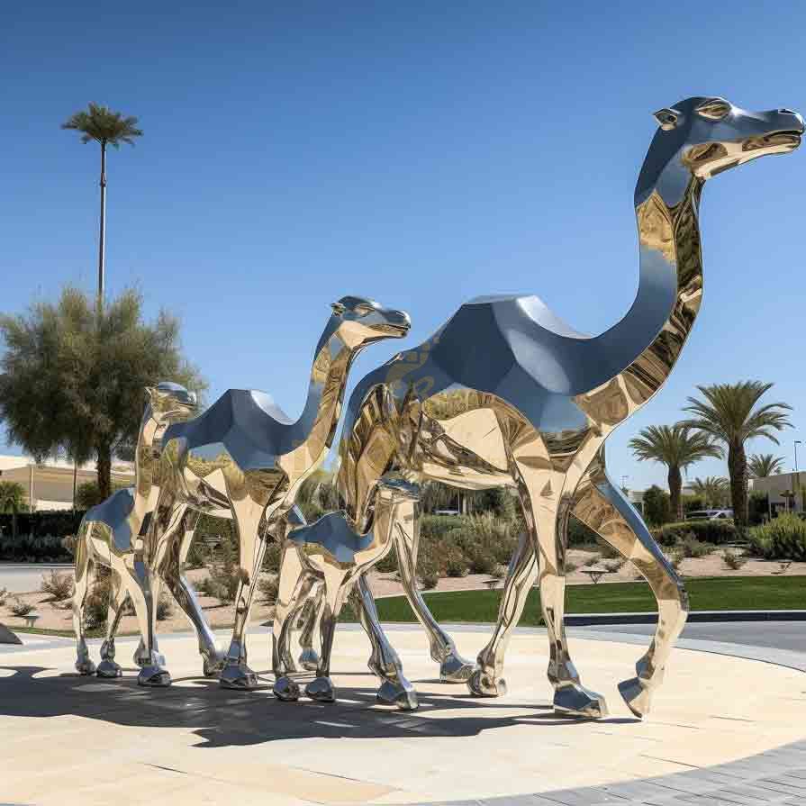 Outdoor abstract camel metal sculptures for sale DZ-289