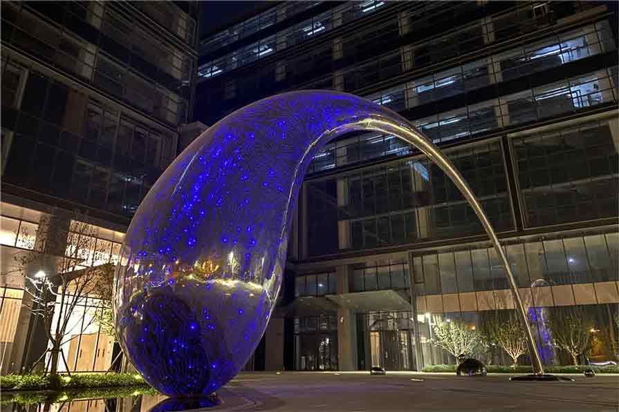 Large outdoor metal water drop art sculpture for sale DZ-293