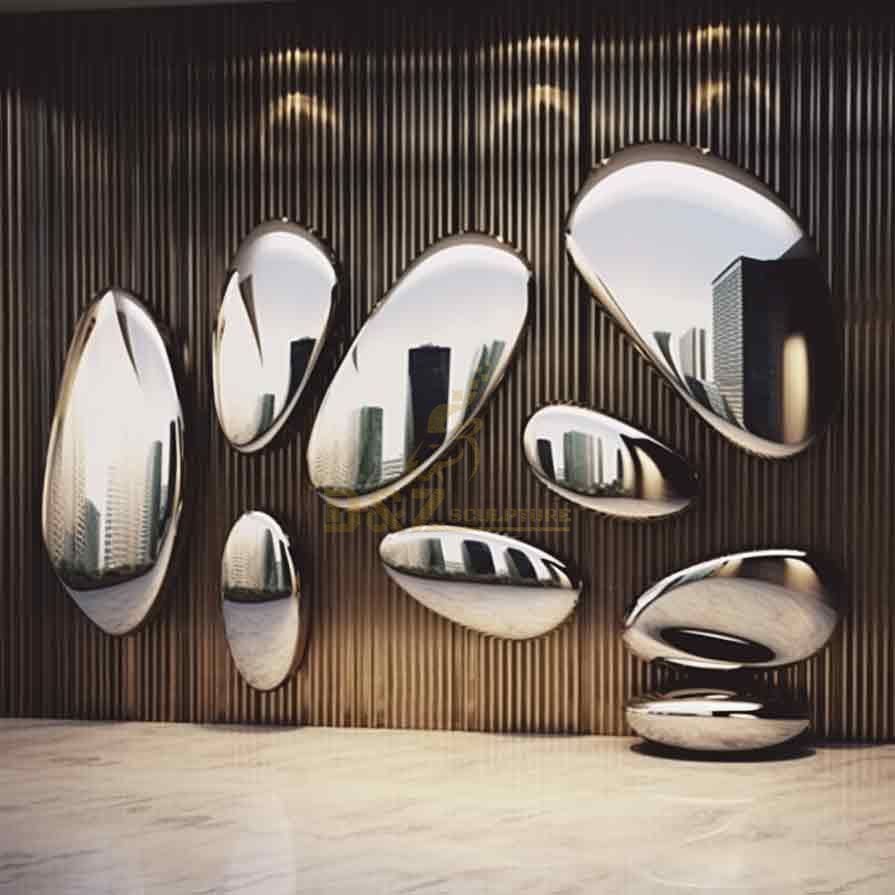 Modern metal wall art decor sculptures rock shape for interior decor DZ-303