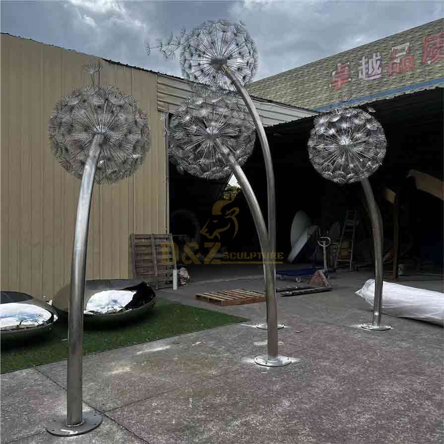 Large metal dandelion garden art sculptures for sale DZ-308