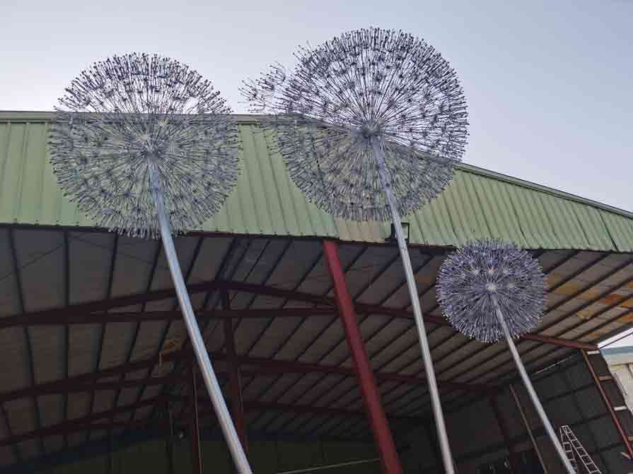 Large metal dandelion garden art sculptures for sale DZ-308