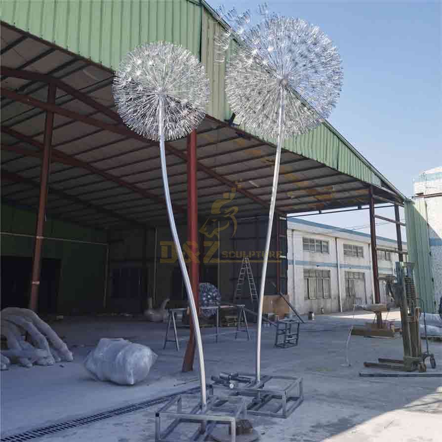 Large metal dandelion garden art sculptures for sale DZ-308