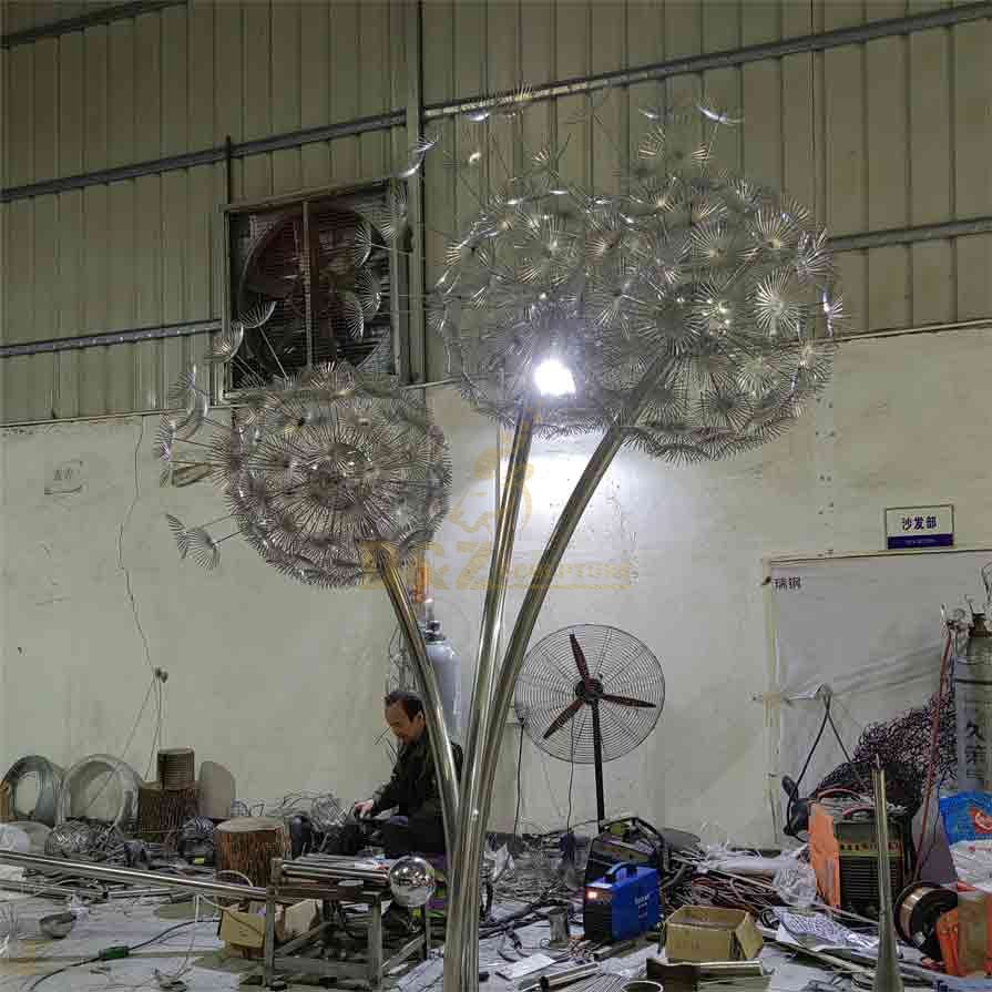 Large metal dandelion garden art sculptures for sale DZ-308