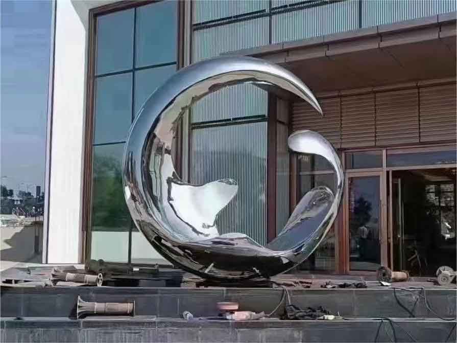 Outdoor stainless steel art sculpture city shopping mall garden metal sculpture DZ-180