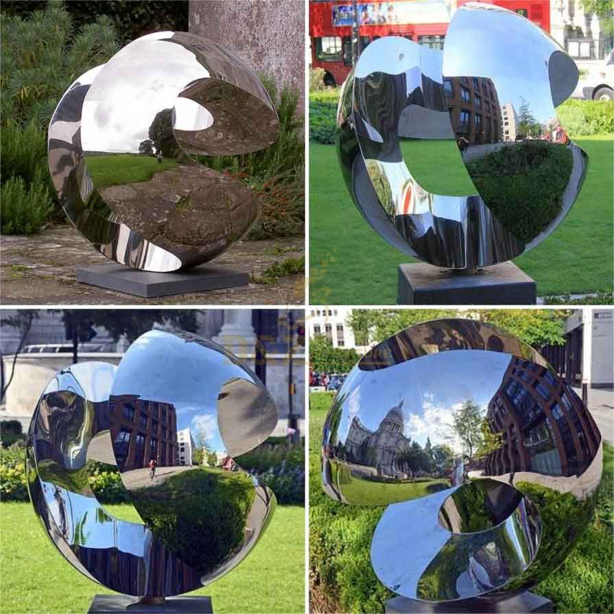 Garden sphere sculpture outdoor metal hollow art sculpture for sale DZ-317