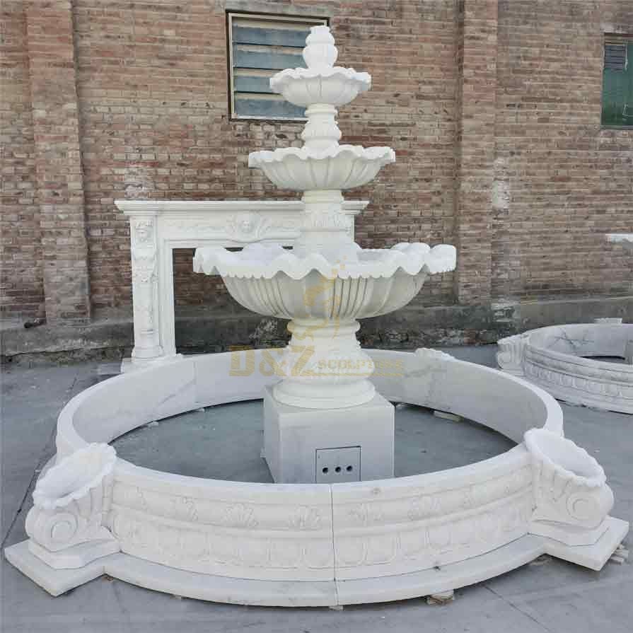 Outdoor white marble fountain sculpture for sale DZ-319