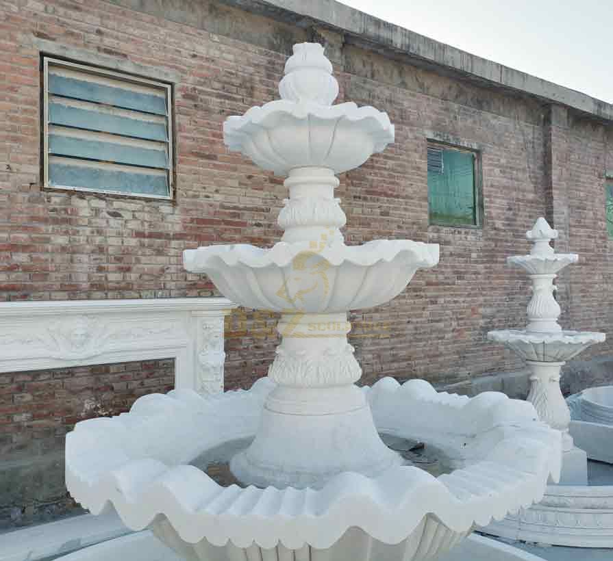 Outdoor white marble fountain sculpture for sale DZ-319