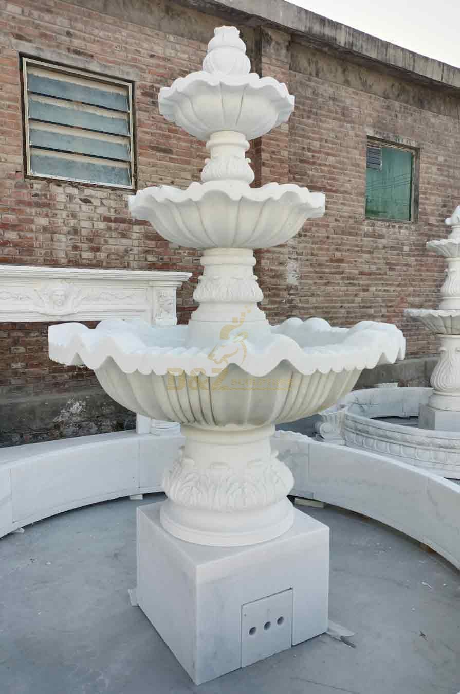 Outdoor white marble fountain sculpture for sale DZ-319