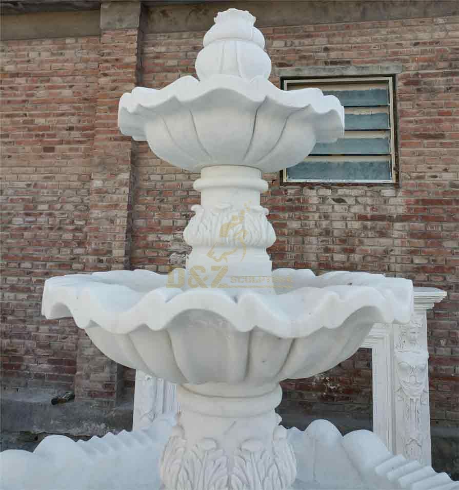 Outdoor white marble fountain sculpture for sale DZ-319