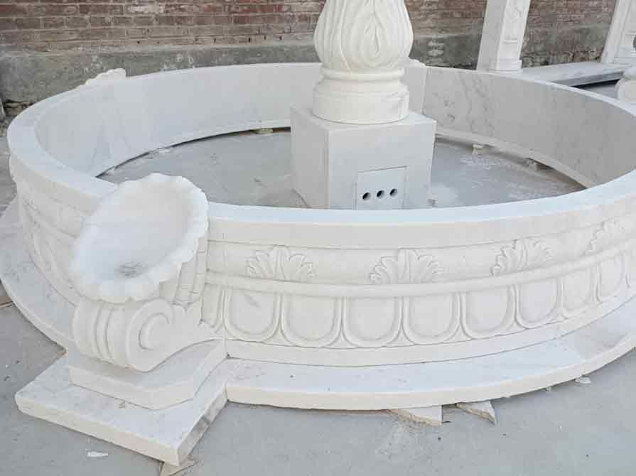 Outdoor white marble fountain sculpture for sale DZ-319