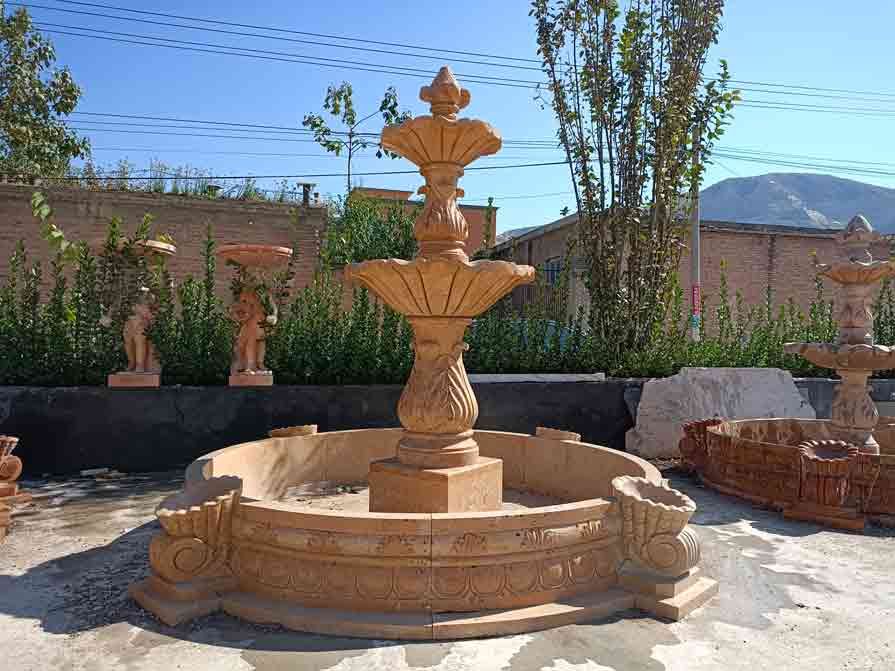 Large outdoor marble water fountain sculpture for sale DZ-322