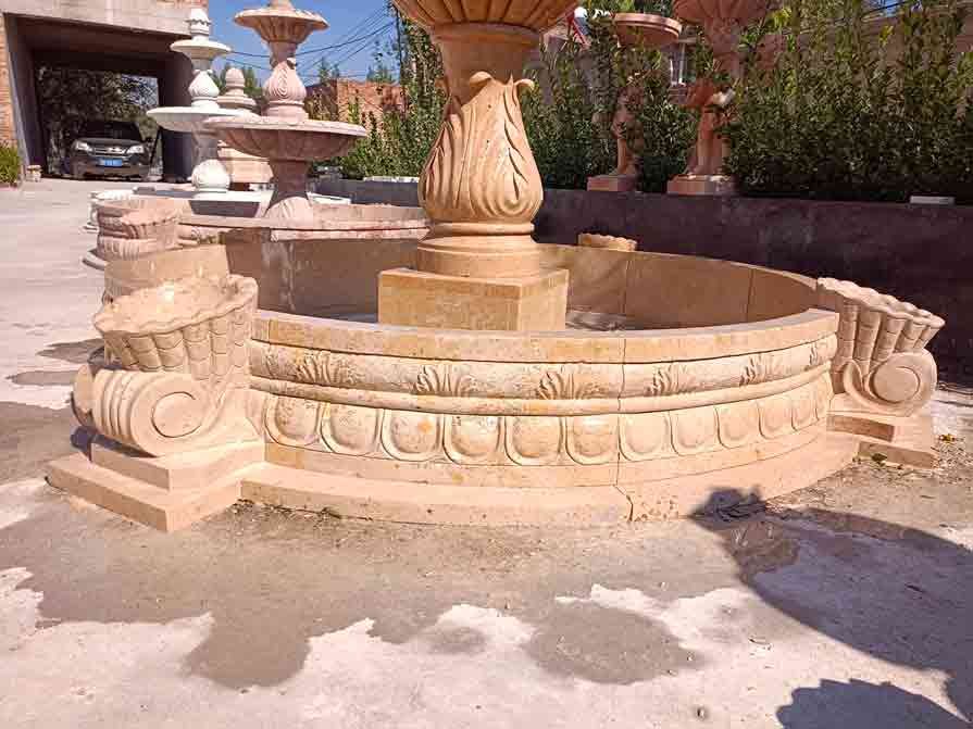 Large outdoor marble water fountain sculpture for sale DZ-322