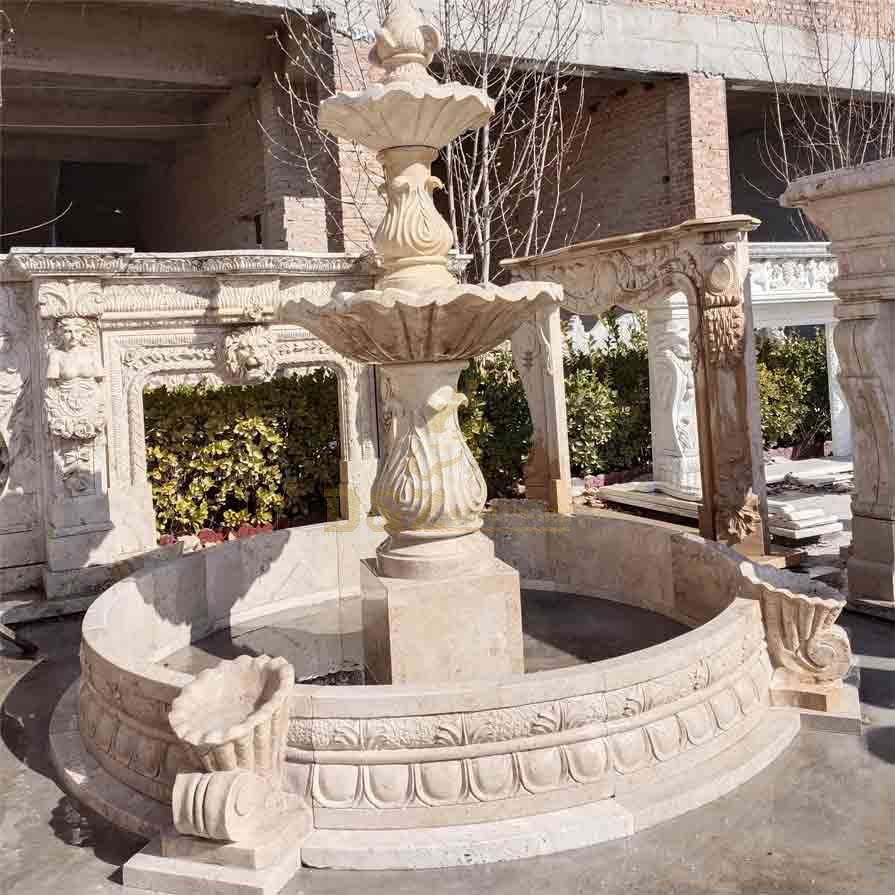 Large outdoor marble water fountain sculpture for sale DZ-322