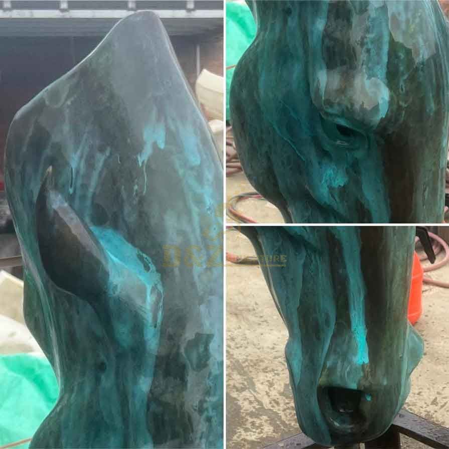 Brass horse head statue art decor ready for sale DZ-353