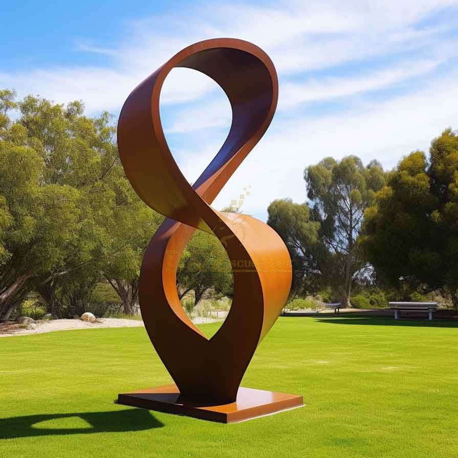 Large outdoor corten steel word art 8 sculptures for sale DZ-356