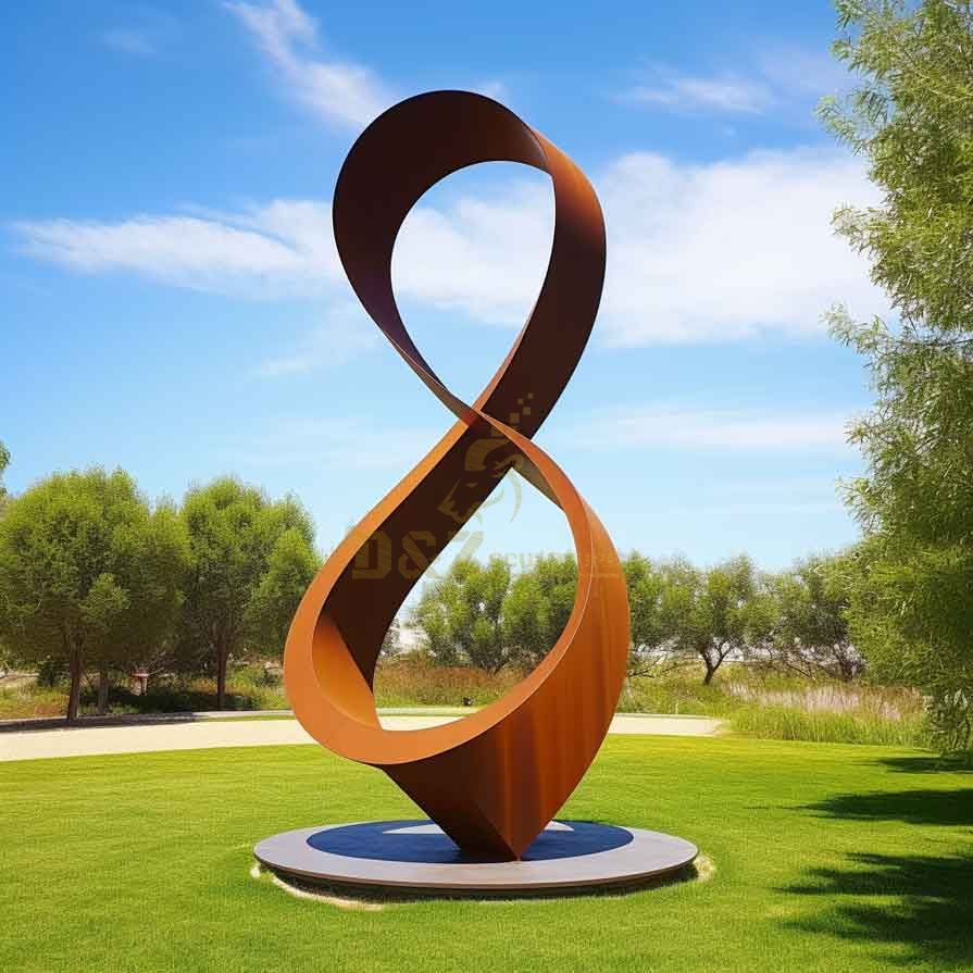 Large outdoor corten steel word art 8 sculptures for sale DZ-356