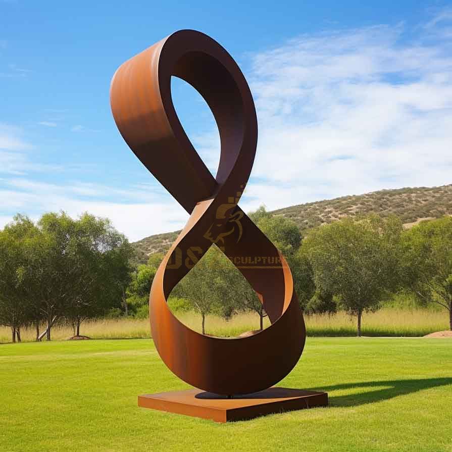 Large outdoor corten steel word art 8 sculptures for sale DZ-356