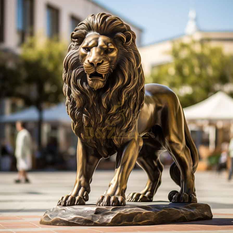 Large bronze lion statues for sale DZ-360