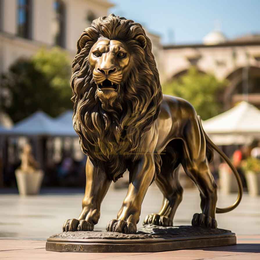 Large bronze lion statues for sale DZ-360