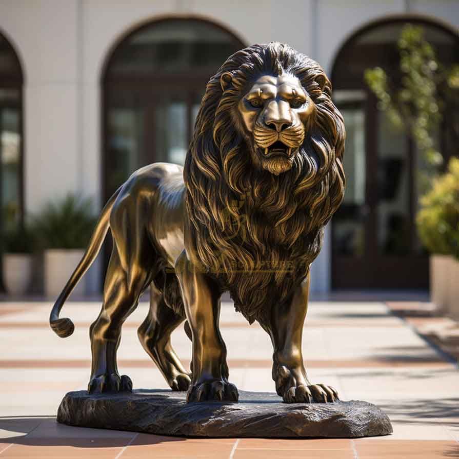 Large bronze lion statues for sale DZ-360