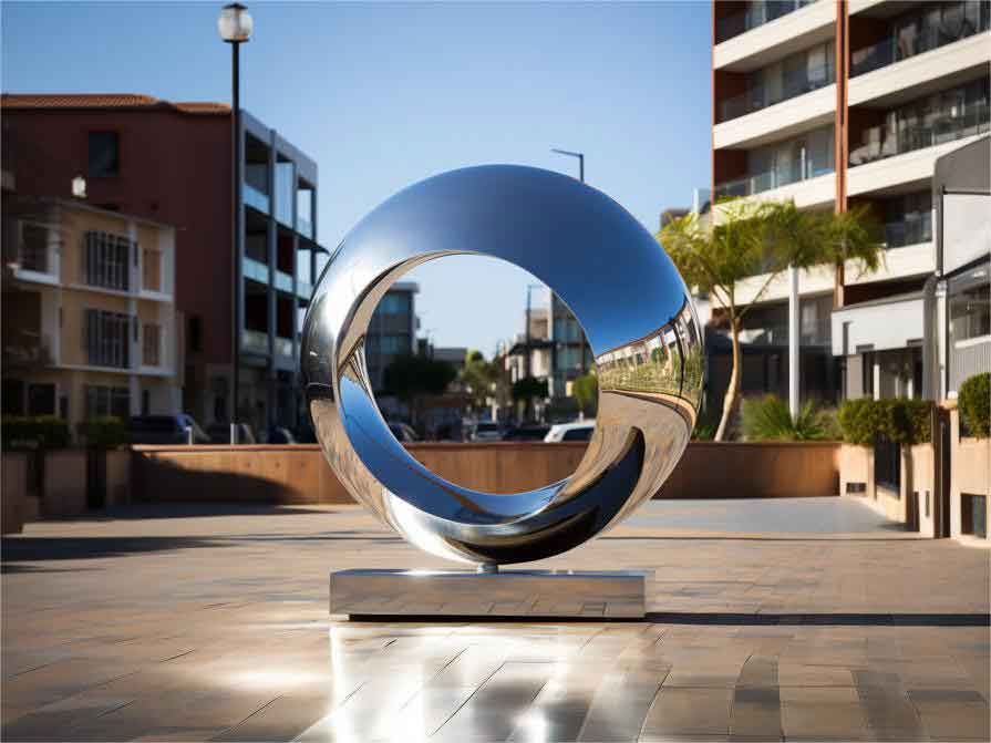 Large outdoor metal circle art sculpture for sale DZ-361