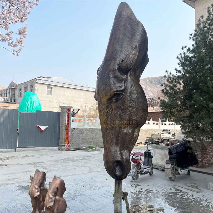 Famous Large Outdoor Still Water Sculpture Bronze Horse Head Statue Replica for Sale DZ-363