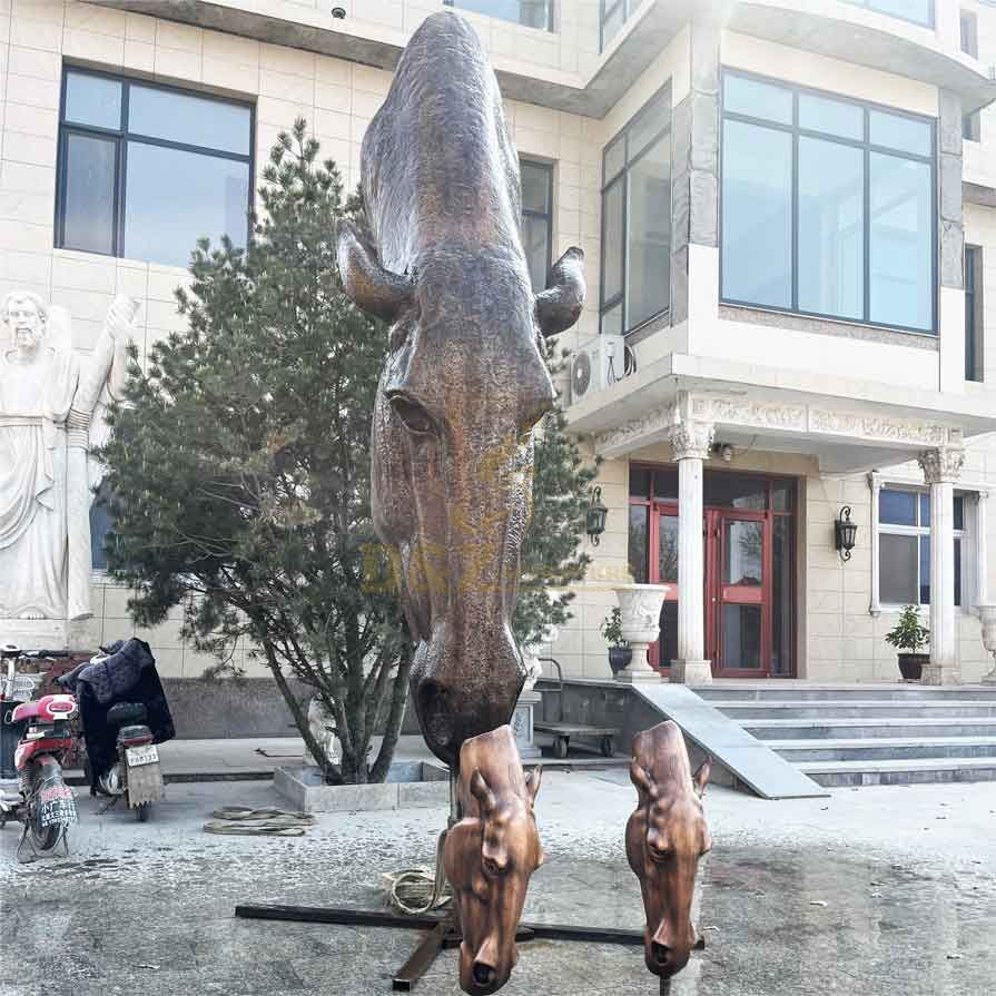 Famous Large Outdoor Still Water Sculpture Bronze Horse Head Statue Replica for Sale DZ-363